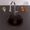 Alfi Brand Chocolate 17" Drop-In Round Granite Composite Kitchen Prep Sink AB1717DI-C - alternate 2